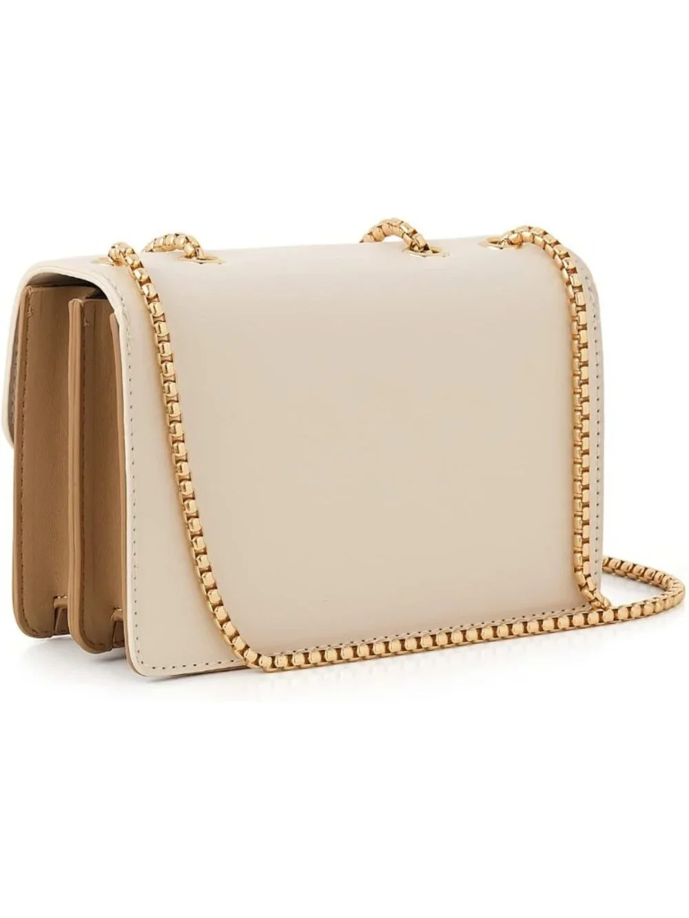 Chic Color-Block Leather Crossbody Bag for Women | Stylish Medium Shoulder Purse